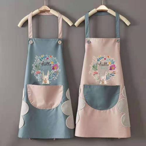 fashion low price waterproof oil-proof stain-proof erasable hand home daily lady household apron