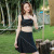 Swimsuit Skirt Split Two-Piece Suit Swimsuit Wireless Cup Lady Sexy Hot Spring Swimsuit with Chest Pad