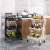 Trolley Parallel Foldable and Portable Stall Rack New Floor-Standing Kitchen and Bedroom Living Room Storage Rack