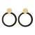 European and American Style Women Earrings Black Gold Exaggerated Earrings Geometric Retro Aloofness Style Earrings Ins Style Earrings Cross-Border