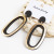 Cross-Border Popular Vintage Geometric Earrings Black Gold Fashion Brand Ear Rings Cold Style Jewelry Source Manufacturer