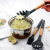 Silicone Kitchenware Wooden Handle Spatula Strainer and Soup Spoon Powder Claw 10 PCs Set Kitchen Kitchenware Set
