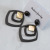 Black Gold Irregular Rhombus Earrings Metal Hollow Cold Style Earrings Temperament Line Earrings Source Manufacturer