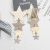 Geometric European and American Exaggerated Earrings Five-Pointed Star Vintage Ear Jewelry Long Stainless Steel Large Earrings Cross-Border Hot Sale