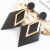 European and American Exaggerated Earrings Metal Hollow Ear Rings Women's Versatile Diamond Fashion Geometric Earrings Gold Earrings