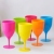 224-1 Factory Wholesale Frosted Plastic Goblet Colorful Goblet Pp Plastic Red Wine Cup Export