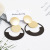 Cross-Border Metal Hollow Earrings European and American Exaggerated Large Geometric Retro Style Earrings Irregular Ear Rings Black Gold