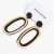 Cross-Border Popular Vintage Geometric Earrings Black Gold Fashion Brand Ear Rings Cold Style Jewelry Source Manufacturer