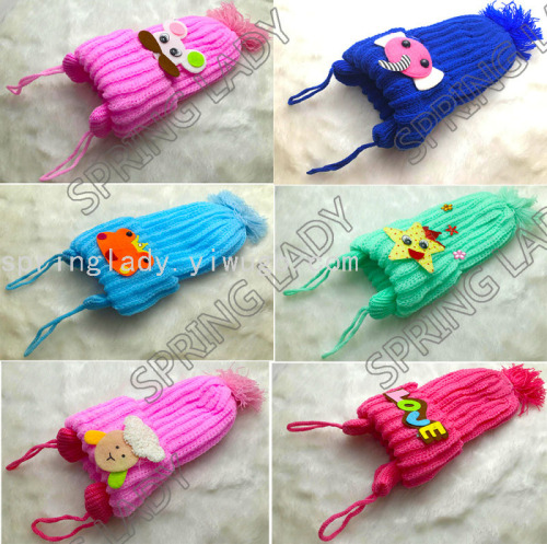 pring lady winter fleece-lined thickened children‘s hat baby cap warm earflaps cap children‘s hat