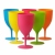 224-1 Factory Wholesale Frosted Plastic Goblet Colorful Goblet Pp Plastic Red Wine Cup Export