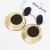 round Metal Irregular Earrings European and American Hollow Geometric Cold Style Earrings Golden Earrings Source Factory