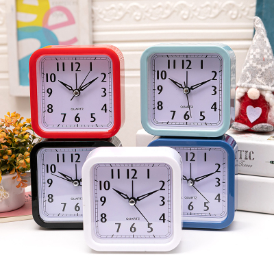 Simple Fashion Square 8026 Children Student Bedside Alarm Clock Lazy Bedroom Wake up Clock Department Store Gift Wholesale