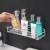 Punch-Free Rectangular Iron Bathroom Storage Rack Washstand Bathroom Wall Hanging No Trace Stickers Storage Rack