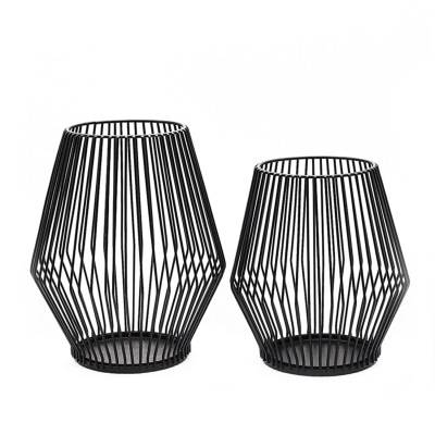 Candleholder Black Lantern Creative Aroma Candle Holder Container Tray B & B Shop Furnishings Soft Decoration