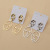Metal European and American Face Personality Women's Fashion All-Match Retro Simple Geometric Long Earrings Cross-Border Hot Sale