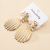 2020 Asymmetric Vintage Earrings Women's Elegant Gold European and American Dongdaemun Earrings Shell Shape Earrings