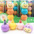 Korean Cute Little Dinosaur Multi-Color Fluorescent Pen Student Cartoon Cute Pet Animal Bullet Stitching Watercolor Pen Marking Pen