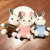 New Cute Strap Rabbit Keychain Big Ear Plush Cartoon Doll Prize Claw Toy Backpack Decorative Pendant