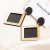 Cool Style Elegant Earrings Vintage Metal Irregular Geometric Hollow Stud Earrings Black Gold Color Matching Eardrop Jewelry