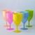 224-1 Factory Wholesale Frosted Plastic Goblet Colorful Goblet Pp Plastic Red Wine Cup Export