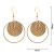 RETRO Geometric Earrings European and American Jewelry Rose Gold High-Key Eardrop Big Ring Ornament Ins Style Ear Rings