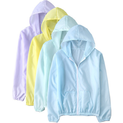 Summer Ice Silk Sun Protection Clothing Women's Breathable Thin UV-Proof Jacket Outdoor Riding Sun Protection Coat Printable Logo