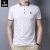 Mountain Wolf Men's Clothing 2021 Summer New Young and Middle-Aged Solid Color Embroidered T-shirt Men's Business Slim Lapel T-shirt Men