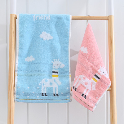 Cartoon Cotton Children Towel Soft Absorbent Household Small Towels for Children Children Wash Face Towel Household Daily Use Face Wiping Towel Face Towel