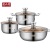 Shengbide Stainless Steel Three-Piece Pot Insurance Gift Korean Set Pot Practical Kitchenware Cooking Three-Piece Pot