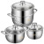Shengbide Stainless Steel Pot Set Pot 304 Stainless Steel Three-Piece Pot Gift Customized Thickened Cooking Kitchenware