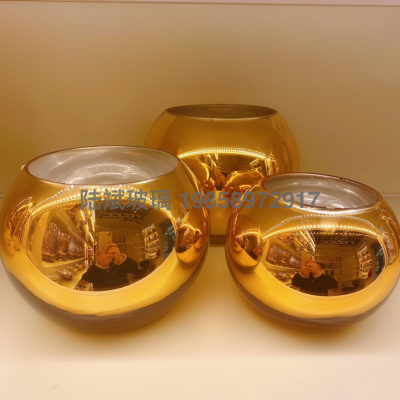 Golden Vase Glass Vase Electroplated Golden Home Decoration Middle East Style