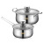 Shengbide Stainless Steel Cookware Set Kitchen Pot Set Induction Cooker Universal Soup Pot Two-Piece Set Practical Gift