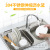 304 Stainless Steel Drain Basket with Handle Foldable Fruit Basket Rectangular Sink Drain Rack One Piece Dropshipping