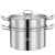 Shengbide Stainless Steel Double-Layer Steamer European-Style Non-Magnetic Straight Angle Pot Double Bottom Thickened Household 26cm Gift Soup Steamer