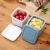 J52-2441 Crisper Kitchen Refrigerator Plastic Drain Box Ginger Slice Garlic Storage Box Food Sealed Box