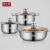 Shengbide Stainless Steel Three-Piece Pot Insurance Gift Korean Set Pot Practical Kitchenware Cooking Three-Piece Pot