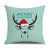 New Christmas Cartoon Santa Claus Linen Pillow Cover Cross-Border Christmas Tree Home Pillow Enterprise Gift
