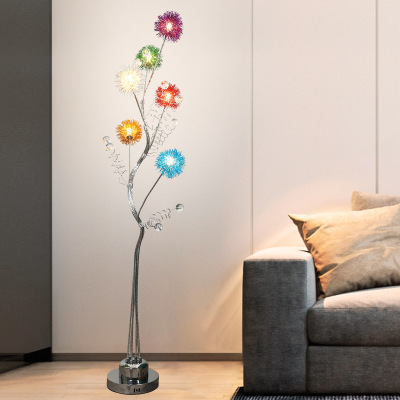 Fire Tree Silver Tree Branch Floor Lamp Cross-Border Supply Aluminum Wire Creative Trending Led Color Versatile