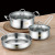 Shengbide Stainless Steel Pot Set Three-Piece Kitchen Set Thickened Milk Pot Wok Set Pot Gift Custom Logo