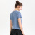 Yoga Jacket Women's Quick-Drying Loose Elastic Sports Short-Sleeved Running Hole Burning Sports Top Gym T-shirt