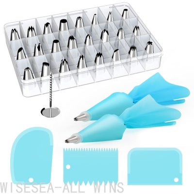 Pastry Nozzle Set Cake Pastry Tube TPU Decorating Pouch Decorating Nail Baking Tool Set