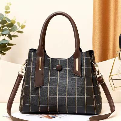 Large Capacity Simple Women's Bag 2021 Casual Fashion Handbag Japanese and Korean Style Ins One Shoulder Bag Plaid Crossbody Bag