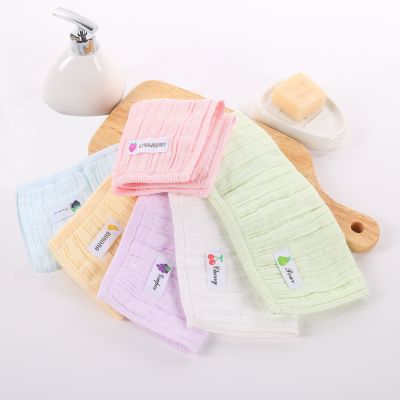 6-Layer Cotton Gauze Square Towel Customized Baby Face Wipe Small Tower Soft Absorbent Handkerchief Baby Towel Wholesale