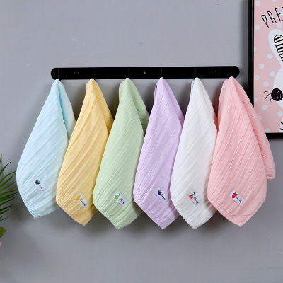 Yiwu Good Goods Pure Cotton Gauze Children Towel Soft Absorbent Children Face Towel 60G Infant Gauze Small Tower