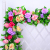 Artificial Rose Fake Flower Decoration Rattan Indoor Living Room Decoration Ceiling Plastic Flowers Air Conditioning Pipe Ratten for Wall Hanging Flower