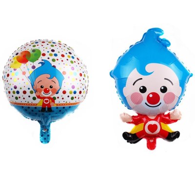 18-Inch round Clown Aluminum Foil Balloon Wholesale Birthday Party Decoration Balloon Toy Balloon