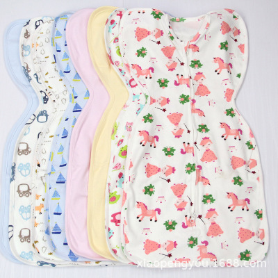 Cotton Jersey Butterfly Sleeping Bag Newborn Receiving Blanket Anti-Startle Gro-Bag Hug Blanket Butterfly Sleeping Bag