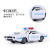 1:32 Simulation Dodge B Police Car Pull Back Alloy Car Two-Door with Light Music