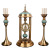 European-Style Metal Clock Candlestick Hardware Pendulum Clock Creative Abstract Ornament Home Sample Room Soft Decoration for Living Room Ornaments