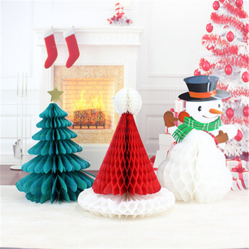 honeycomb paper christmas tree hat christmas hanging decoration decoration christmas garland party party decorations